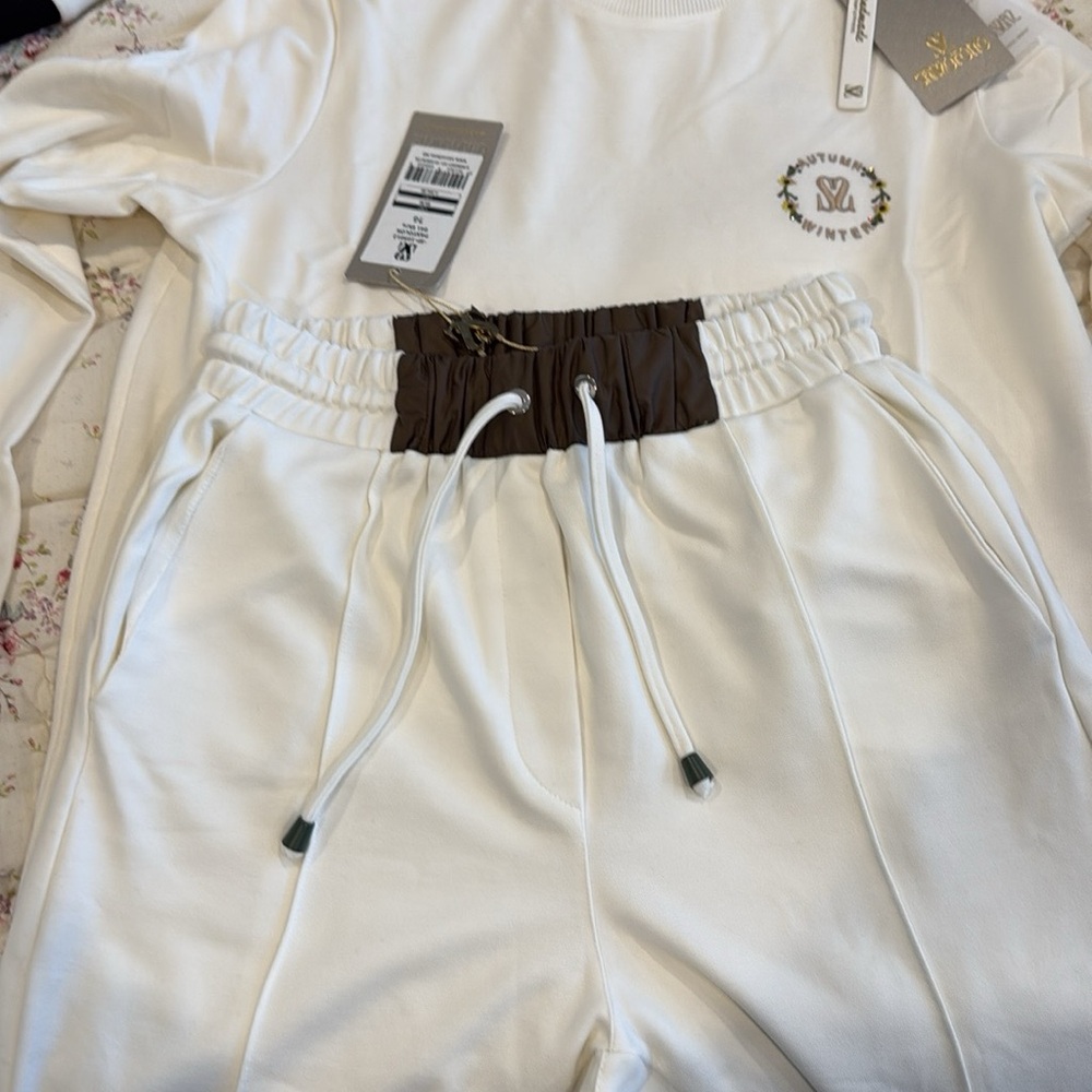 Stylish Kids White and Brown Bottoms